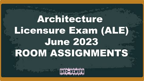 lea 2023 room assignment|Room Assignments for June 2023 Architecture Licensure Exam (ALE).